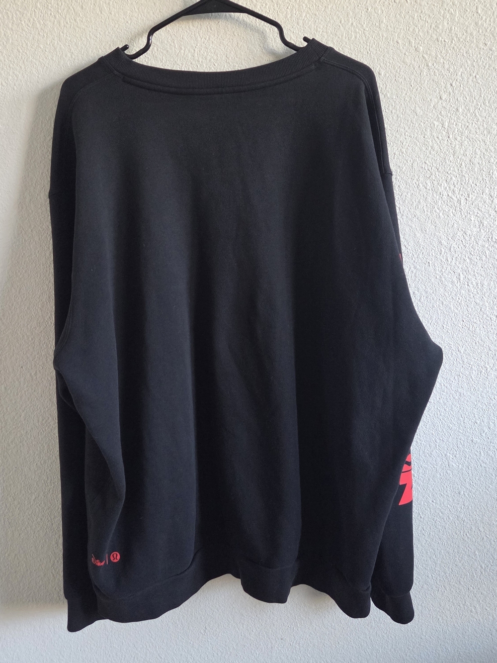Disney x Lululemon Steady State Crewneck Sweatshirt 2xl 3xl Mickey Black And Red - Picture 2 of 16